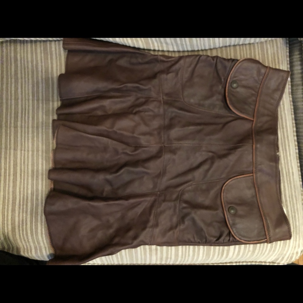 June leather skirt
